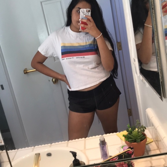 Brandy Melville Tops - John Galt white rainbow aleena 1990 graphic tee